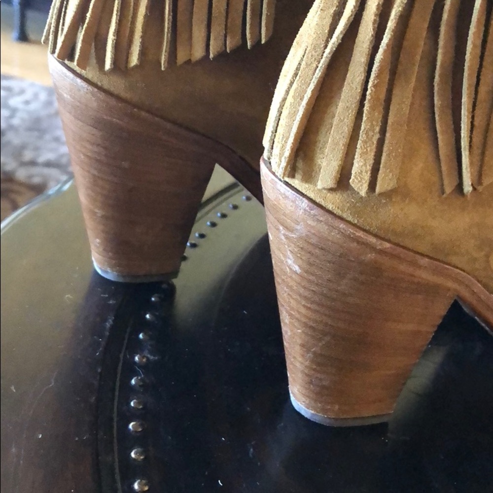 COPY - Saint Laurent “Curtis” Fringe Suede  Booties - Picture 7 of 8